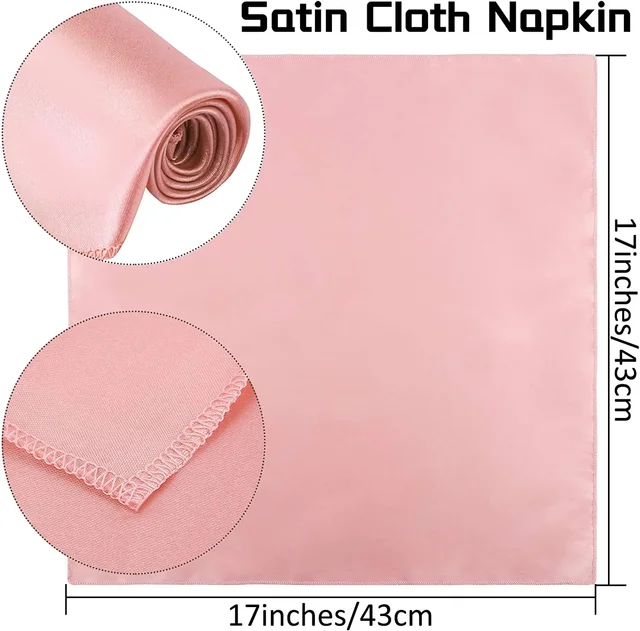 10 pièces serviette en Satin 43 cm * 43 cm décor de Table de service serviette de dîner pour fête de mariage maison hôtel décor de noël serviettes de Table vert 5