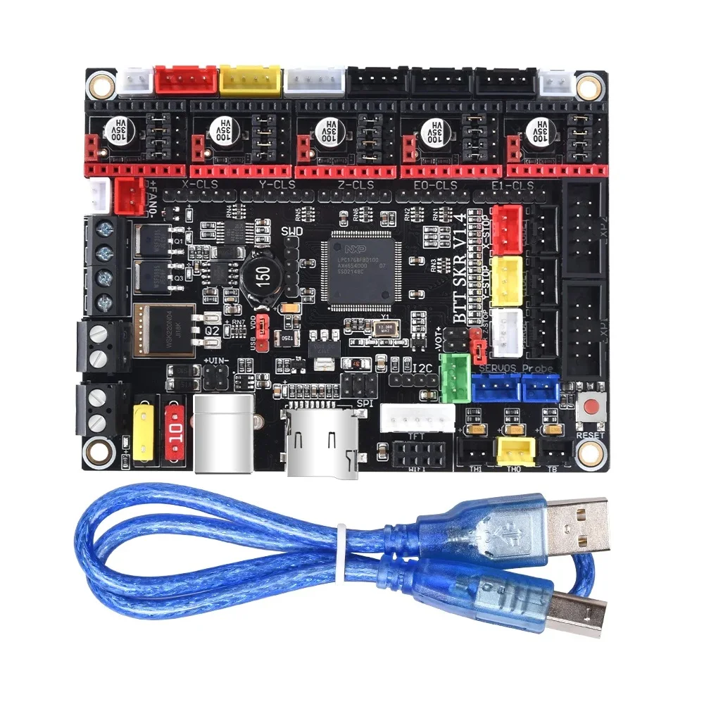 

BIGTREETECH SKR V1.4 материнская плата BTT SKR V1.4 турбо плата управления TMC2208 для принтера Ender 3 Voron 2.4 3D VS SKR 2 Octopus V1.1