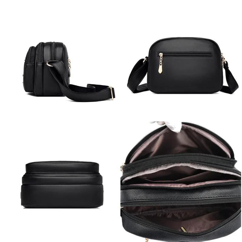 High Quality Soft Leather Purse Fashion Women Shoulder
