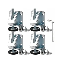 4PCS Carbon Steel Height Threaded Adjustable Leveling Glides Feet Heavy Duty Metal Leveling Feet For Furniture And Cabinet