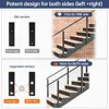 Black Side Mount Stair Cable Railing Post 36 Inch for 25-35 Degrees Stair  Patent Design for Both Left 3