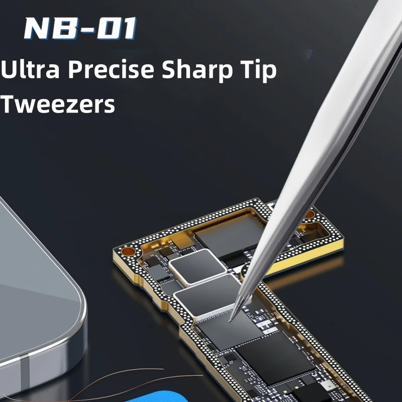 Handle Polish Tweezers Industrial Pinzas Phone Repair Tools Precise Tip Electronic PCB Motherboard Soldering Tweezer Hand Set