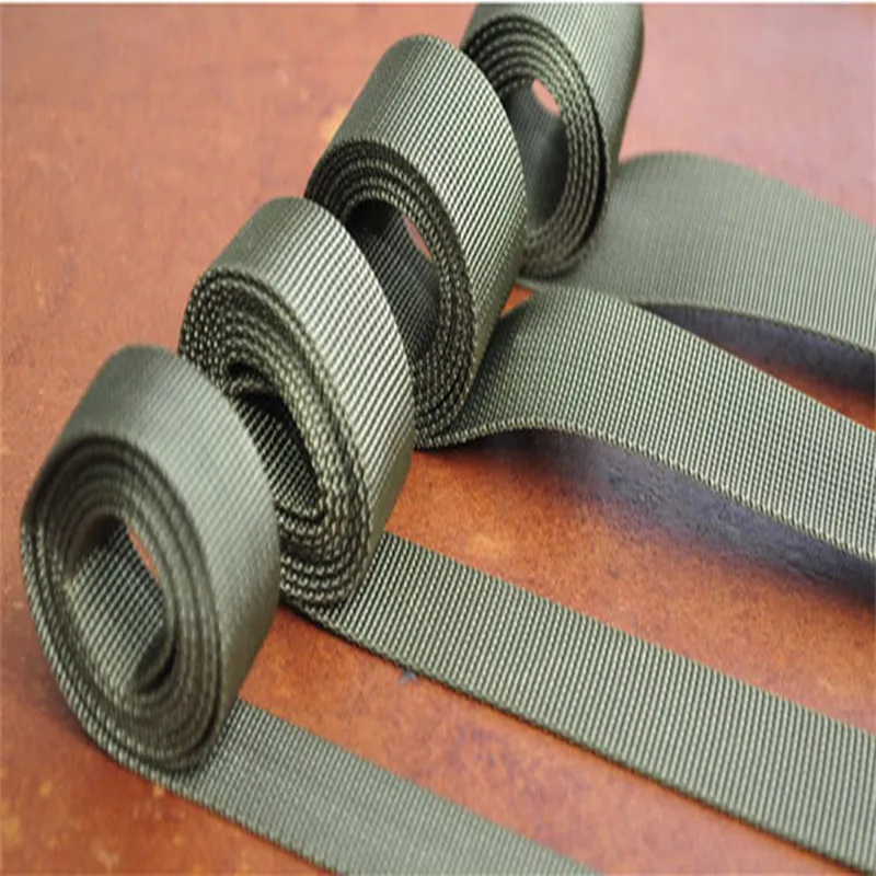 ArmyGreen 웨빙 리본, DIY 바느질 가방 부품 스트랩, 시트 스트랩, 신발 의류, 20mm, 25mm, 38mm, 50mm 너비, 5 m