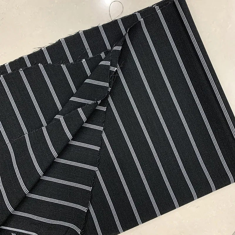 New Tailor Made Black/Blue 3 Pinstripes Groom Tuxedo Men Suits 3 Pieces Slim Fit Wedding Prom Blazer Trousers(Jacket+Pants+Vest)