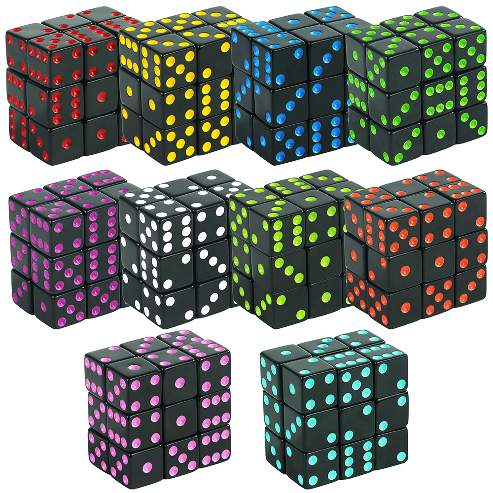 6-Sided Standard Dot Dice for Games, Education & Entertainment