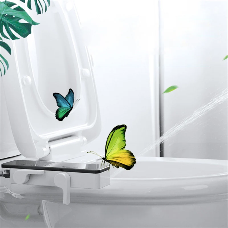 

WETIPS Hot Cold Bidet Toilet Seat Cleaner Bidets Sprayer Dual Nozzles Buttock Bidet Para Inodoro Non-Electric Toilet Water Spray