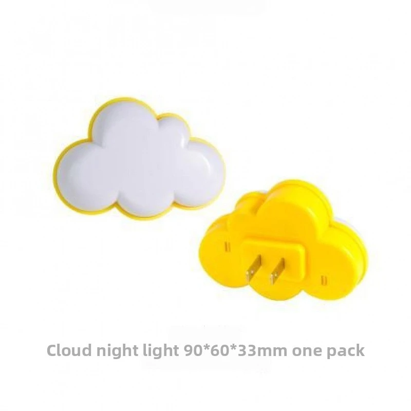 EU 플러그 220V LED 구름 모양 야간 조명, 황혼에서 새벽까지 작동하는 스마트 센서 0.5W, 복도, 침실, 계단, 아이 방용, 에너지 절약형, 귀여운 램프