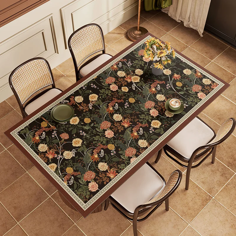 

10016 Нескользящая Минималистичная скатерть из ПВХ в скандинавском стиле, водонепроницаемая и маслостойкая скатерть, скатерть для чайного столика ins, ткань из пряжи,