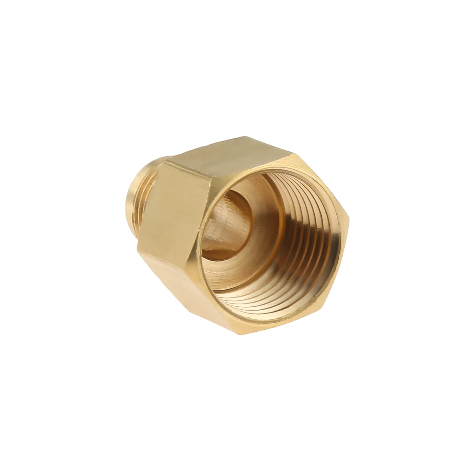 Solid Brass Adapter for Outdoor Gas Fire Pits 3/8" Male Flare By 1/2" Female NPT Coupling