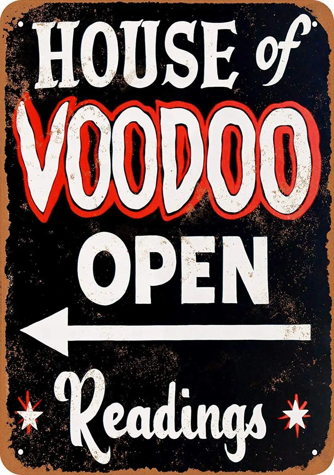 

Bobdsa Mrute 8 x 12 Metal Sign - House Voodoo - Retro Wall Decor Home Decor Vintage Signs