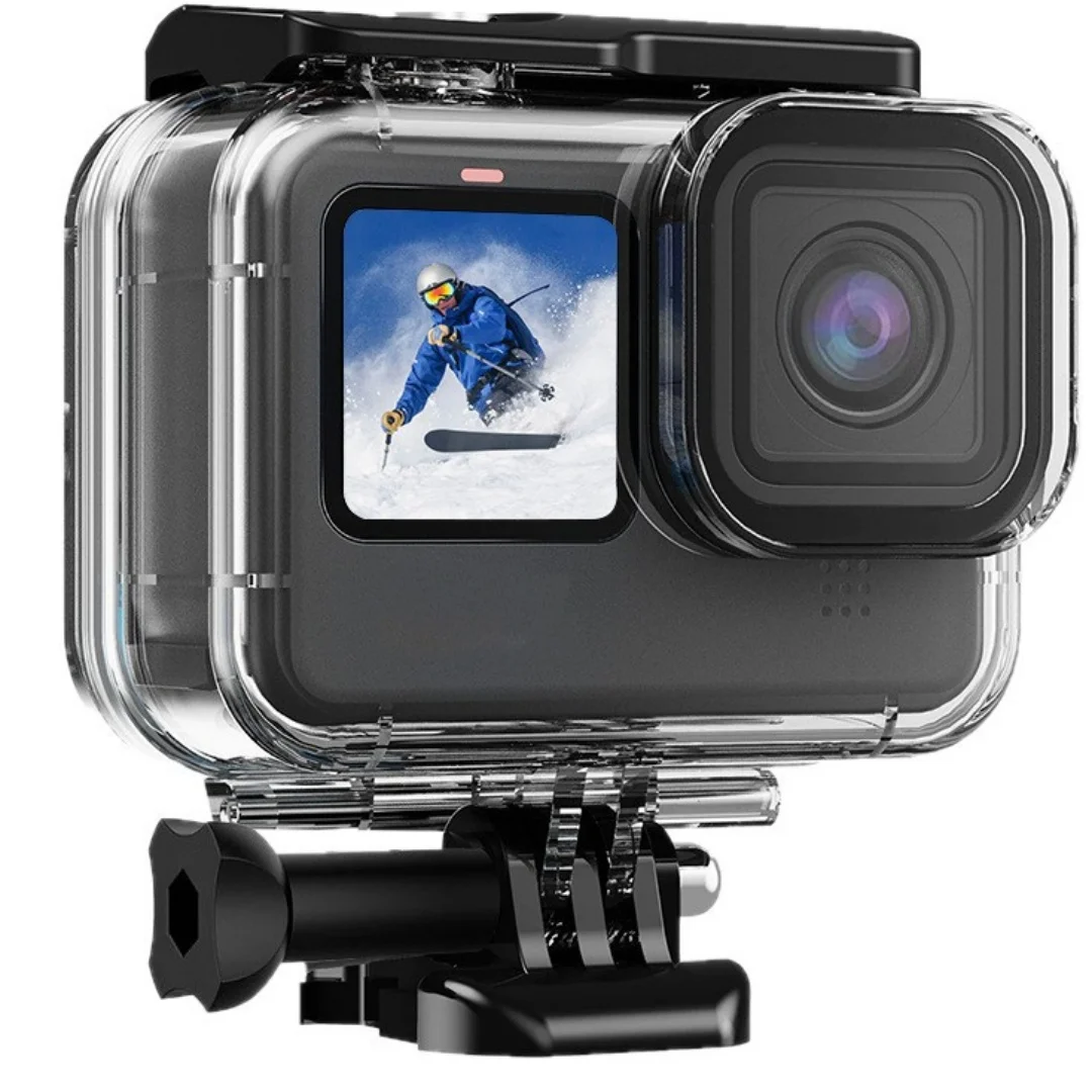 Capa Protetora Subaquática à Prova d'Água IPX8 de 60M/196FT para GoPro HERO 13/12/11/10/9, Lente de Vidro Óptico Antiembaçante