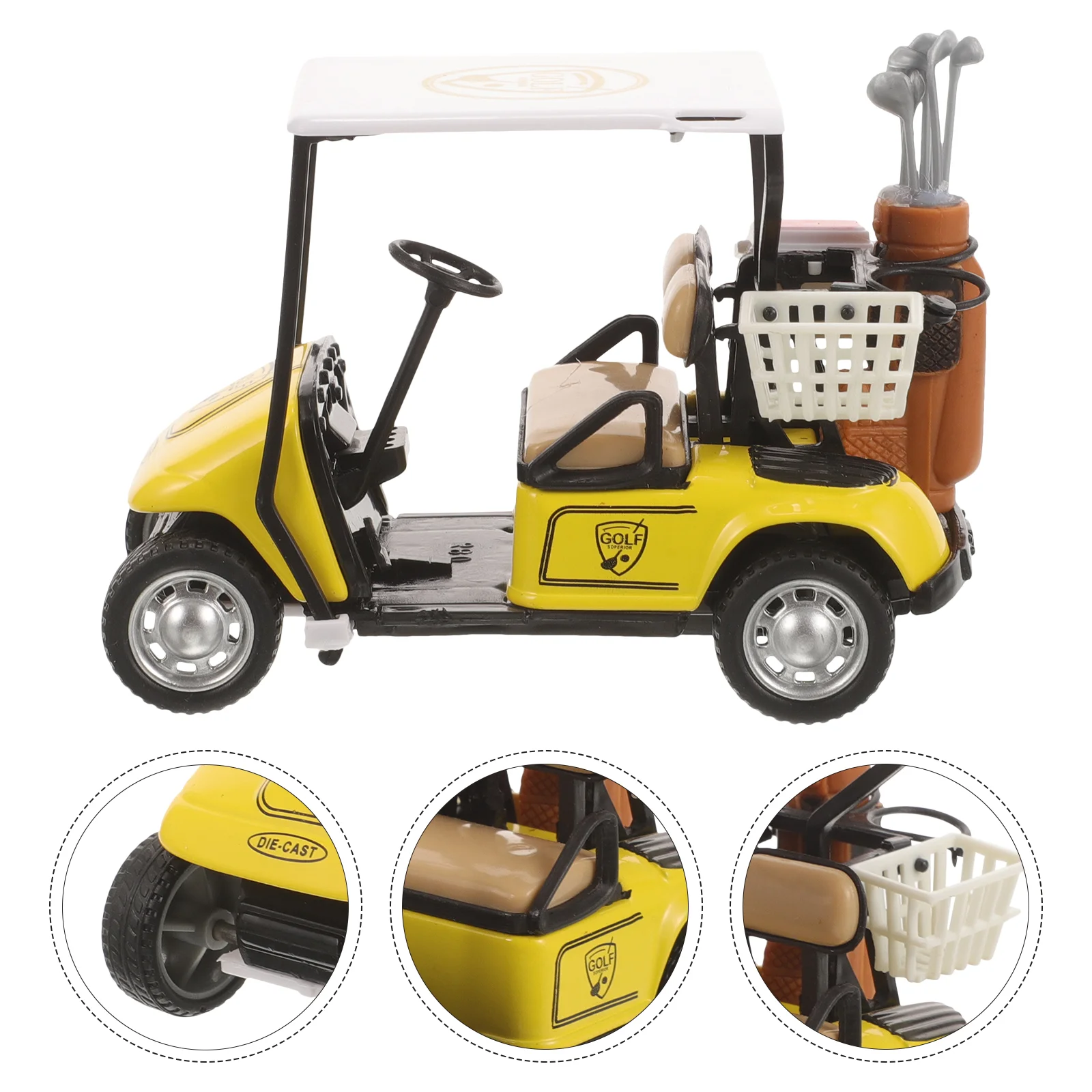 

Practical Crafts Golf Cart Ornament Desktop Simple Automobile Model Decoration Realistic Toys