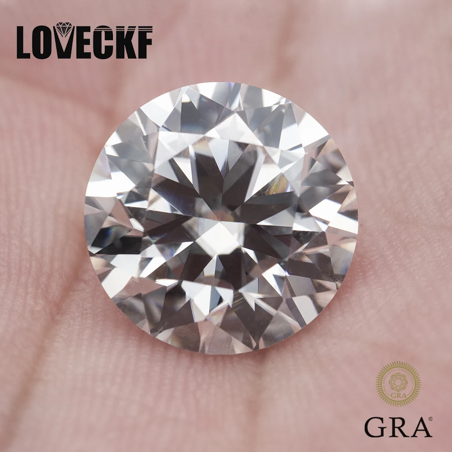 100% Real Moissanite Stone Lab Diamond D Color Gra Certified Moisite Stone Gemstone Pass Diamond Tester Per Anelli Moissanite