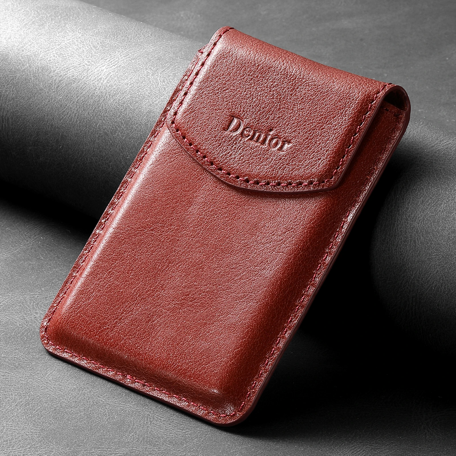 MagSafe Magnetic RFID-Blocking PU Leather Slim Phone Wallet Case