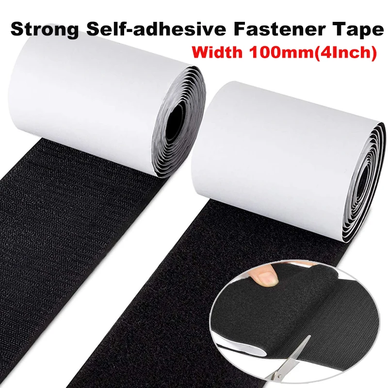 Width-100mm-4Inch-Strong-Self-adhesive-Fastener-Tape-Hook-and-Loop-Back ...