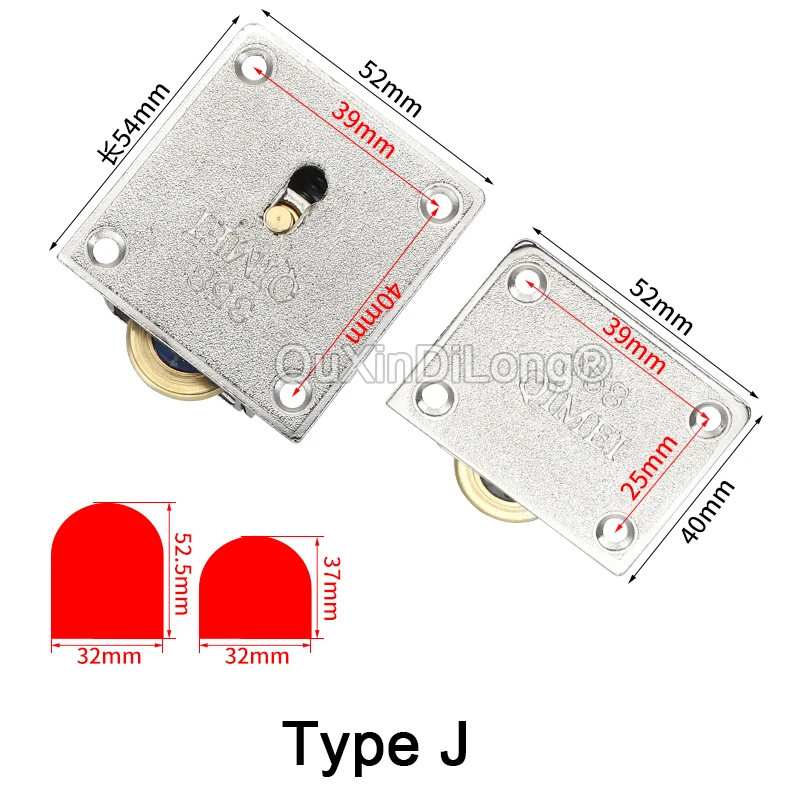 2 Pièces Roulette de Porte Coulissante Placard, Roues de Rouleau de Meuble  Coulissantes, Guides de Coureurs pour Porte Coulissante de Fenêtre de  Placard D'armoire,Meubles en Métal Poulie