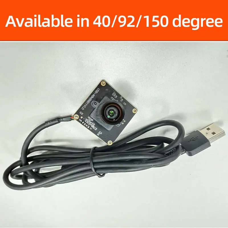 IMX586 48MP USB HD 카메라 모듈 32*32mm FOV 40/92/150도 광각 왜곡 없음 8000x6000 윈도우 리눅스 안드로이드용