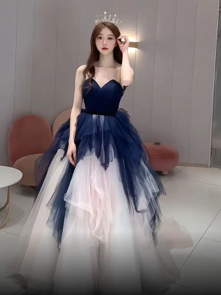 

Harajpee Banquet Host Evening Dress Women 2024 New Birthday 18 Year Old Adult Gift Sexy Dresses Slim Elegant Gentle Vestido