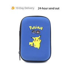 Tomy – boîte à cartes Pokemon, pouvant contenir 50 cartes colorées Tcg, sac de rangement d'album, porte jouet, cadeaux pour garçon, Pikachu, capacité 
