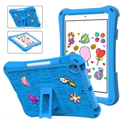 Shockproof Kids iPad Case with Stand, Handle & Pencil Holder - iPad mini (A17 Pro) 8.3 (Sky Blue)