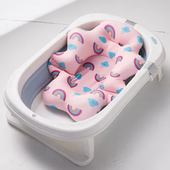 Cuscino per vasca da bagno per neonato Supporto per bagnetto regolabile Tappetino per sedile Cuscino per doccia Sedile per bagnetto pieghevole Tappetino per acqua di sicurezza galleggiante