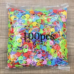 Assorted Color Plastic Resin Stitch Markers (100pcs)