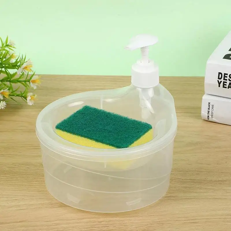 Dishwashing Liquid Automatic Dispenser Portable Soap Liquid Adder Kitchen Detergent Press Box Sponge Soap Kitchen Tools