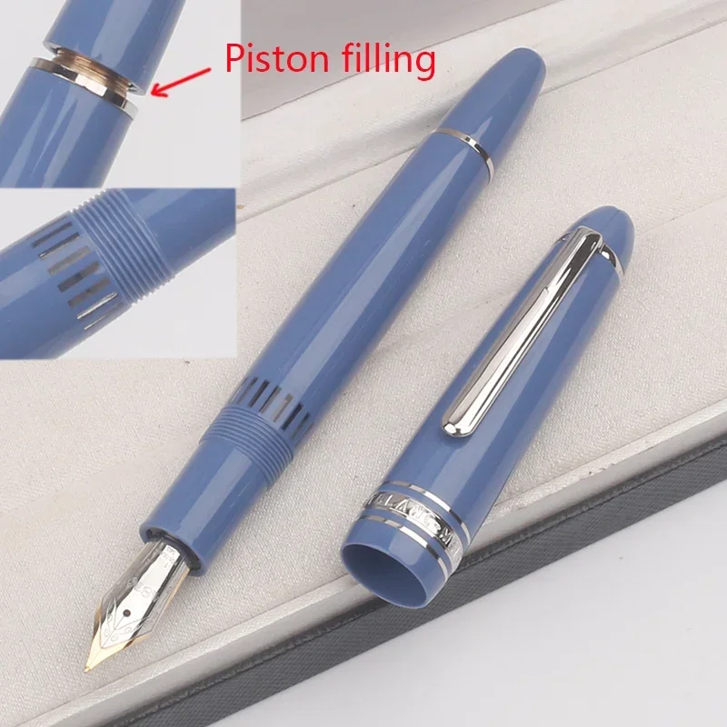 Luxury Classic Msk-149 Piston Filling Fountain Pen MB 4810 M Nib Black Resin Writing Ink Pens with Serial Number Gift Box Set