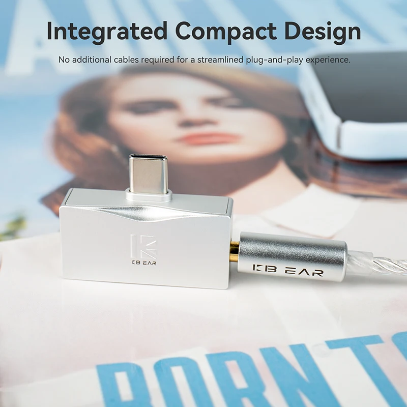 KBEAR Luma TC06 Type C - 3.5MM/4.4MM 휴대용 IEM DAC USB 오디오 클래스 2.0 지원 휴대폰/PC/태블릿용 HiFi 헤드폰 앰프