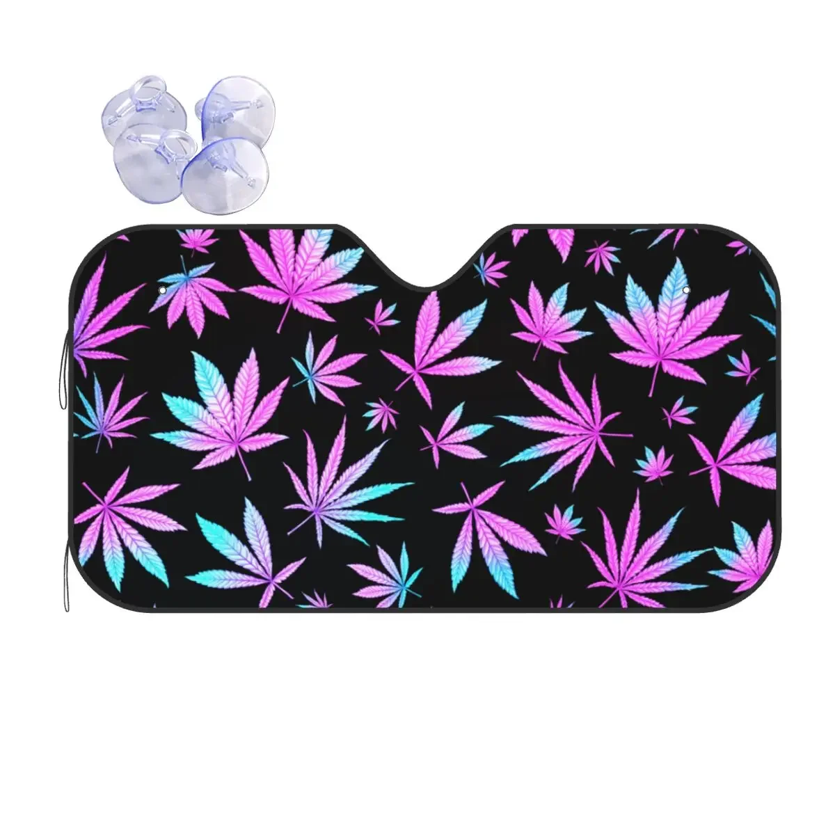 

Cannabis Leaves Personality Windshield Sunshade 76x140cm Marijuana Weed Leaf Foils Car Sunshade Car-covers