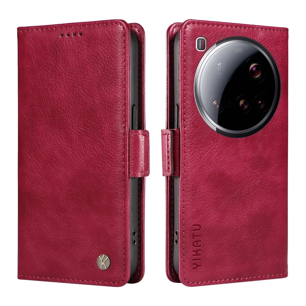 Luxury Magnetic Leather Wallet Phone Case with Card Slot