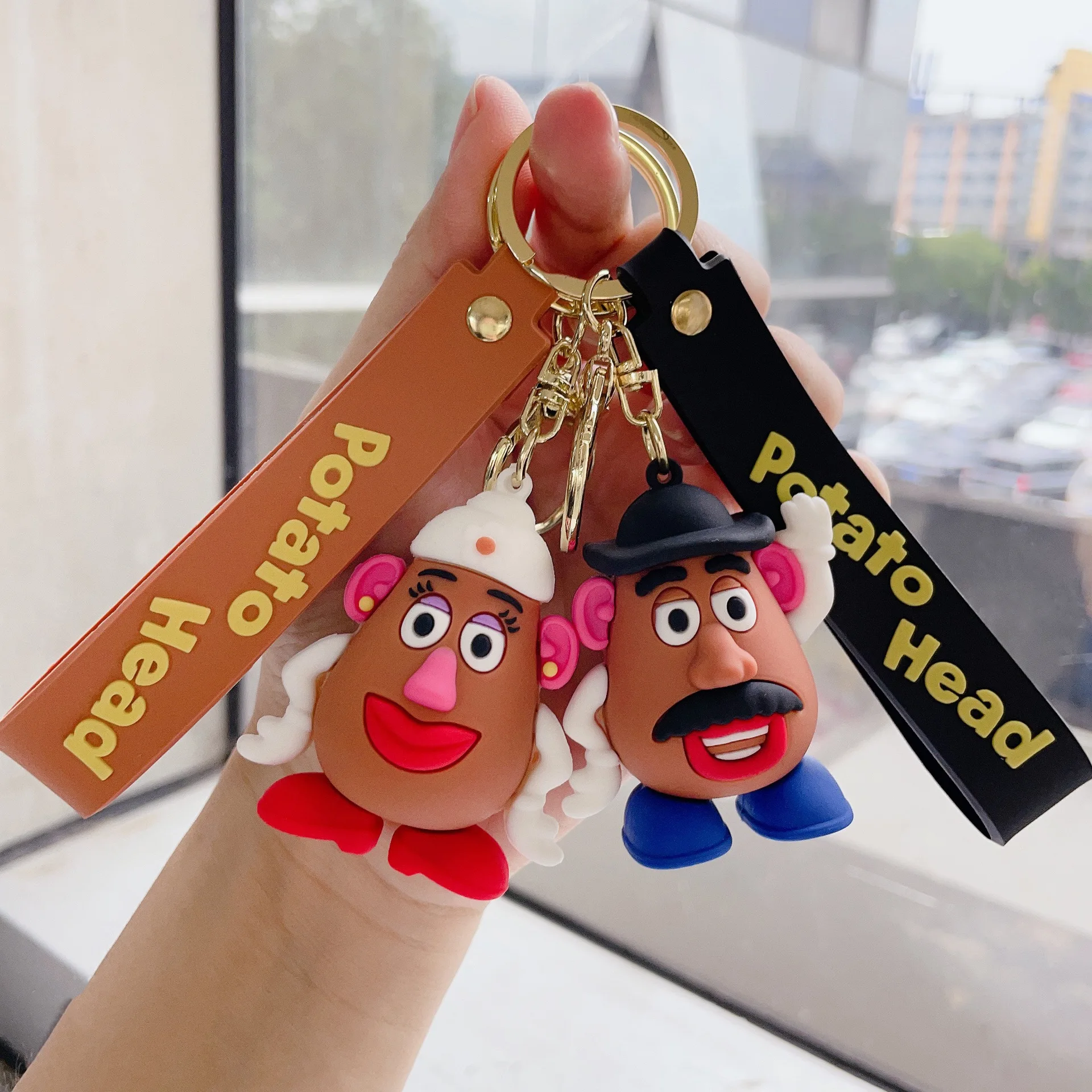 New Creative Mr Egghead Mrs Egghead Toy Story Portachiavi Cute Men And Women Bag Pendant All'Ingrosso