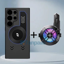 Cooling Shockproof Soft Silicone Gaming Case, Compatible with Select Samsung Models - Samsung S24 Plus 5G (Case and Fan)