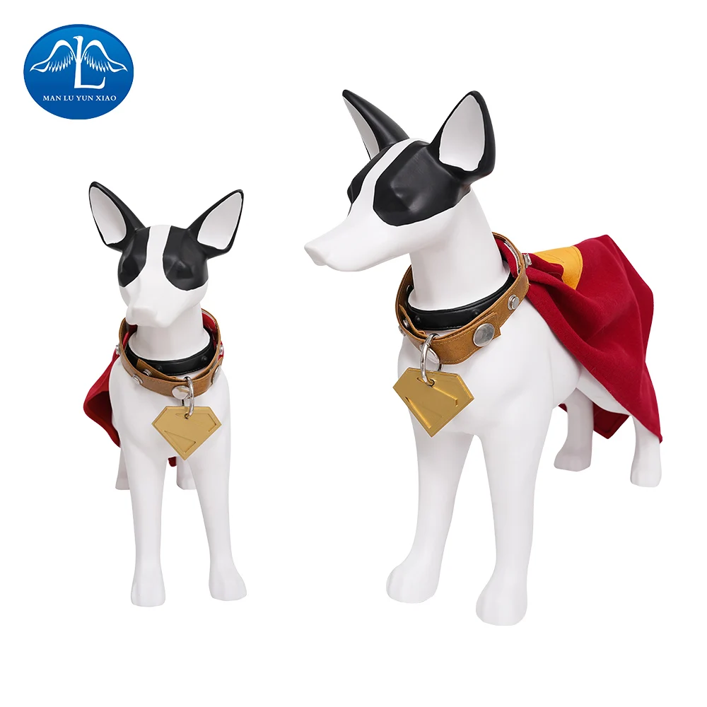 Movie Superhero Krypto Pet Puppy Cape Collar Super Dog Tags