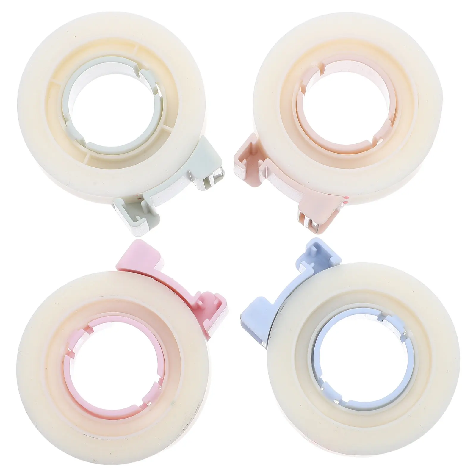 4Pcs 학생 교정 테이프 보이지 않는 투명 쓰기 가능 부드러운 마감 노트북 테스트 용지용 컴팩트 디스펜서