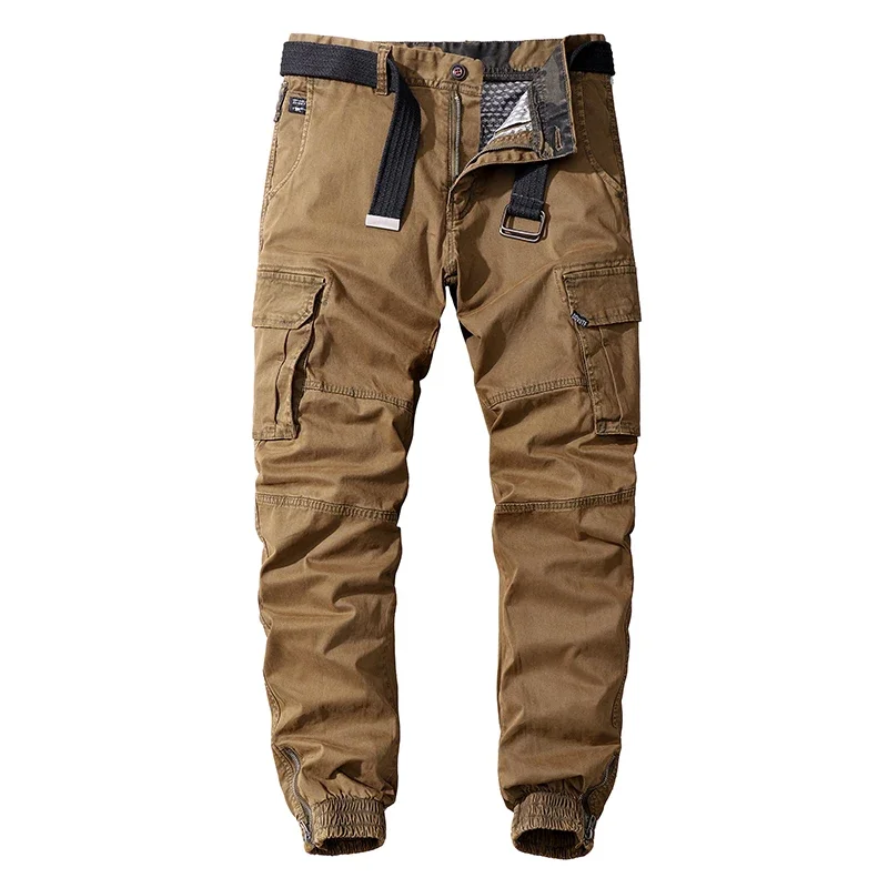 

Mens Casual Work Trousers Multi-pocket Cargo Pants Man Outdoor Joggers Hiking Trekking Sweatpants Male Hip Hop Windproof Bottom