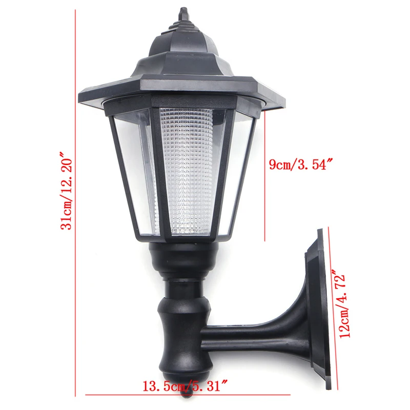 

LED Solar Wall Mount Light Outdoor Solar for Path St Light Garden Yard Fence Wal