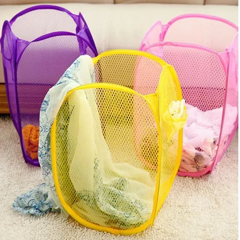 Folding Laundry Hamper Cartoon Pop Up Basket Open Mesh Laundry Dirty Sorting Basket Kids Toys Sundrie Home Storage Box Organizer laundry bag laundry basket laundry bags laundry hamper clothes basket
