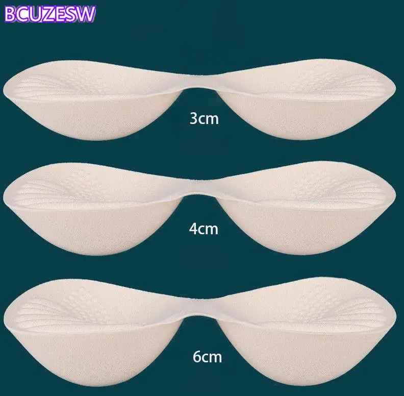 6cm/4/3cm Latex Breast Pad Special Enlarged Inner Pad For Small Chest Thickened Extra Thick Bra Sports Bra Underwear Pad Insert