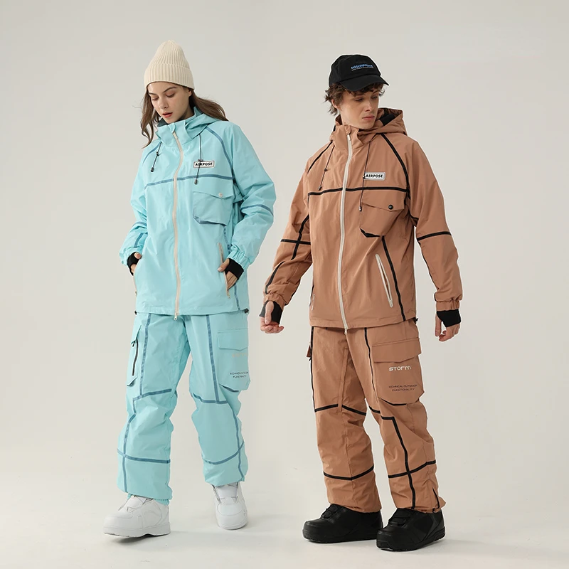 

Ski Suit Women Men Skiing Snowboarding New Winter Outdoor Sports Clothes and Pants Sets Snow Wear Skier Clothing Trousers Set