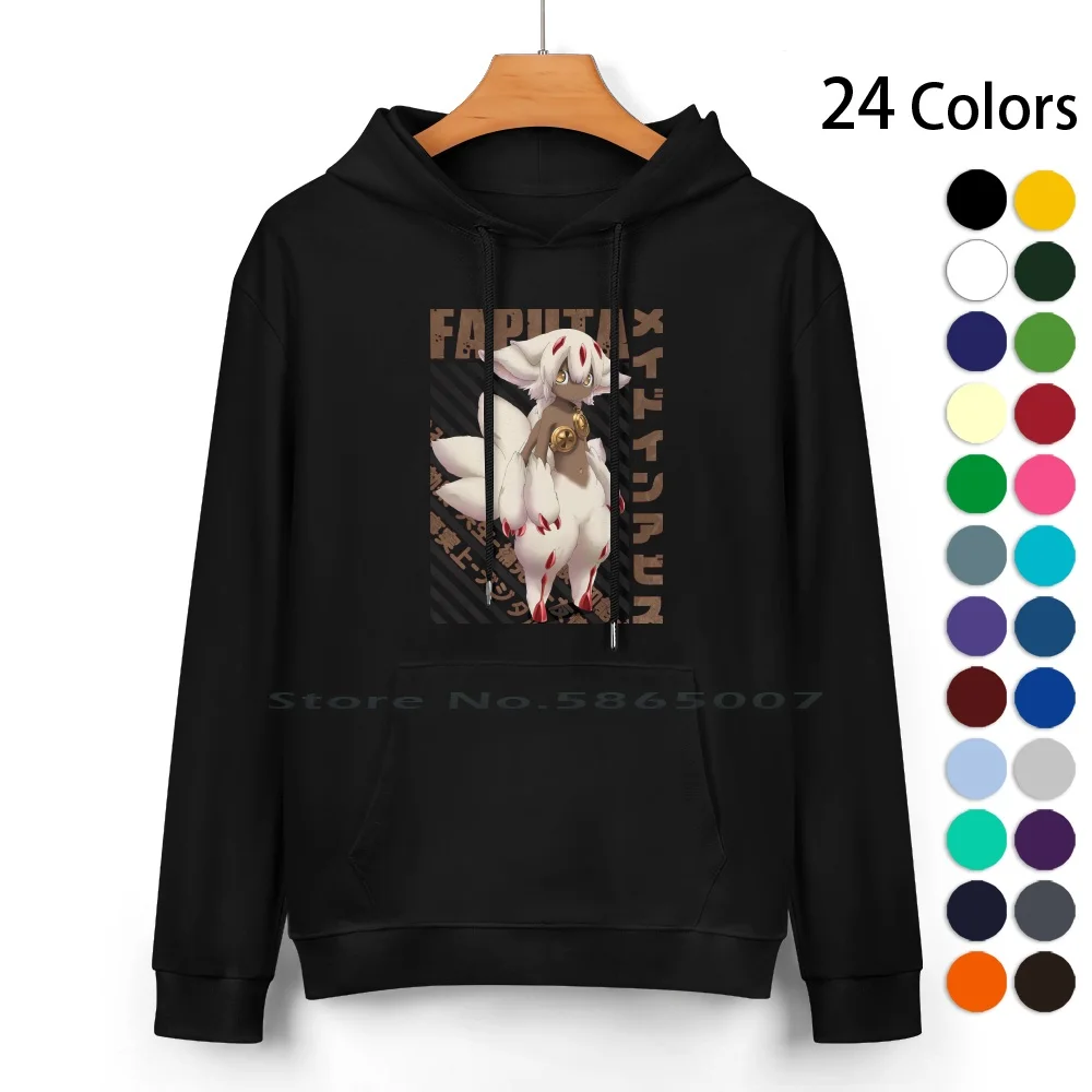 Made In Abyss-Faputa Felpa Con Cappuccio In Puro Cotone Maglione 24 Colori Anime Manga Giapponese Made In Abyss Miabyss Nanachi Faputa Riko Carino
