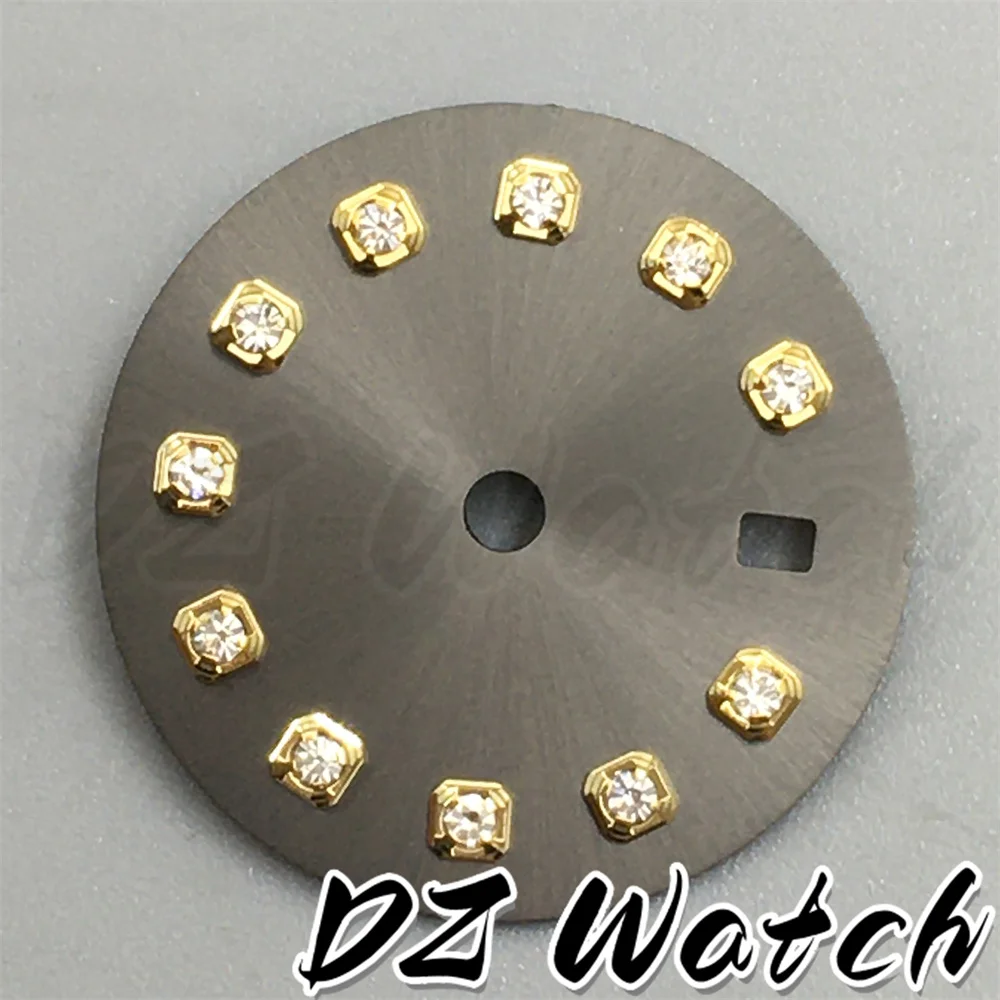 Stunning 20.5mm Multicolor Sunburst Watch Dial with Diamond Markers and Date Window