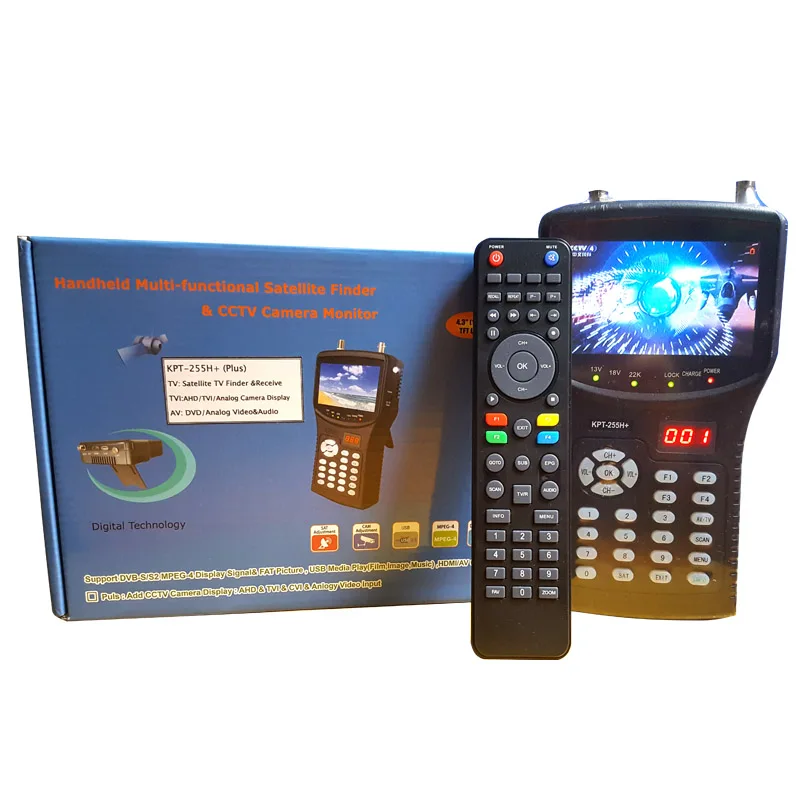 

[Genuine] KPT-255H+DVB-S2 Digital Satellite Finder Meter with MPEG-2/MPEG-4 compliant backlight With AHD/TVI/CVI & Anlogy Video
