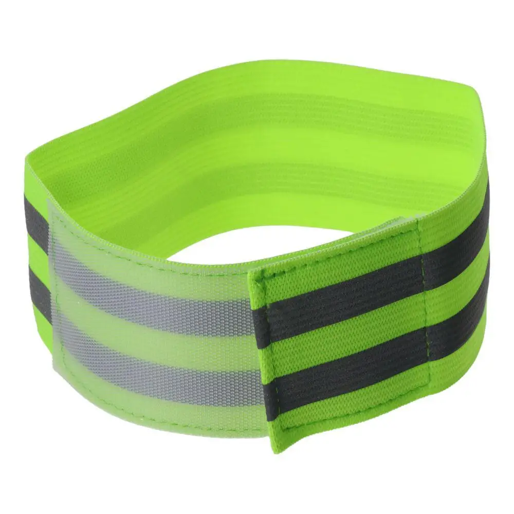 Safety Strap Green Night Reflective Waistband Arm Strap Nylon Arm and Leg Straps Legband Visibility Belt Outdoor