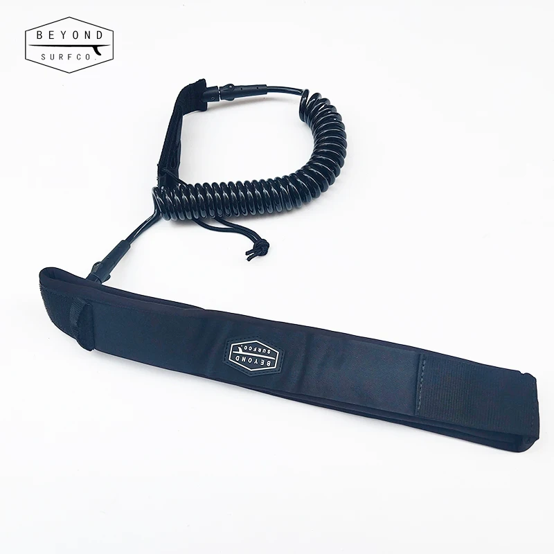 High quality 10ft black Sup waist Leash For Surfing leash