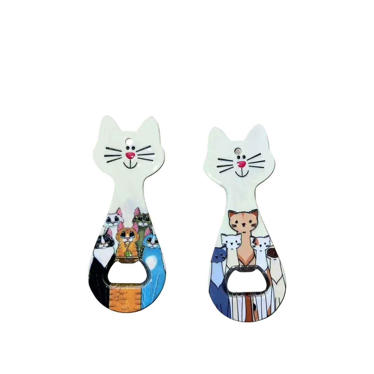 1Pc 고양이 맥주 병따개 주방 거실 냉장고 스티커 장식