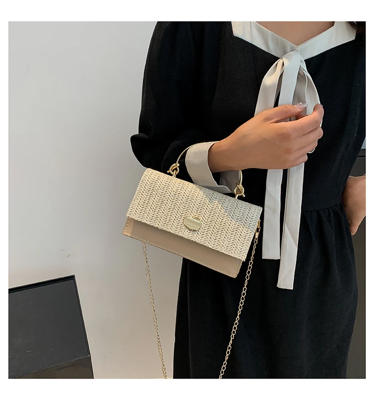 Fashion Pu Hasp Ladies Top-Handle Bags Braid Design 2024 New Brand Shoulder Bags for Women Free Shipping Bolsas Femininas