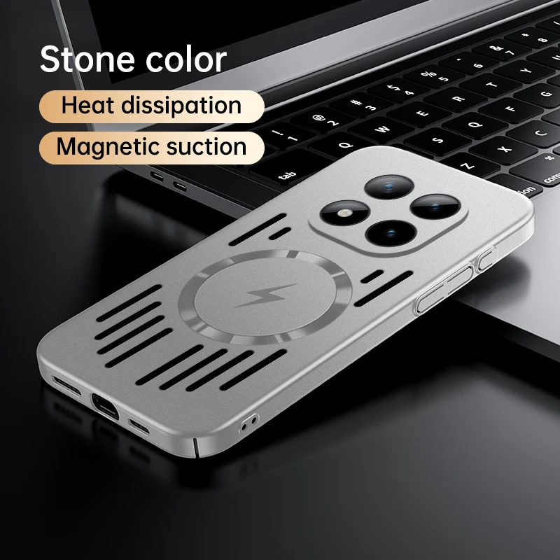 Luxury Magnetic Heat Dissipation Phone Case with Breathable Design