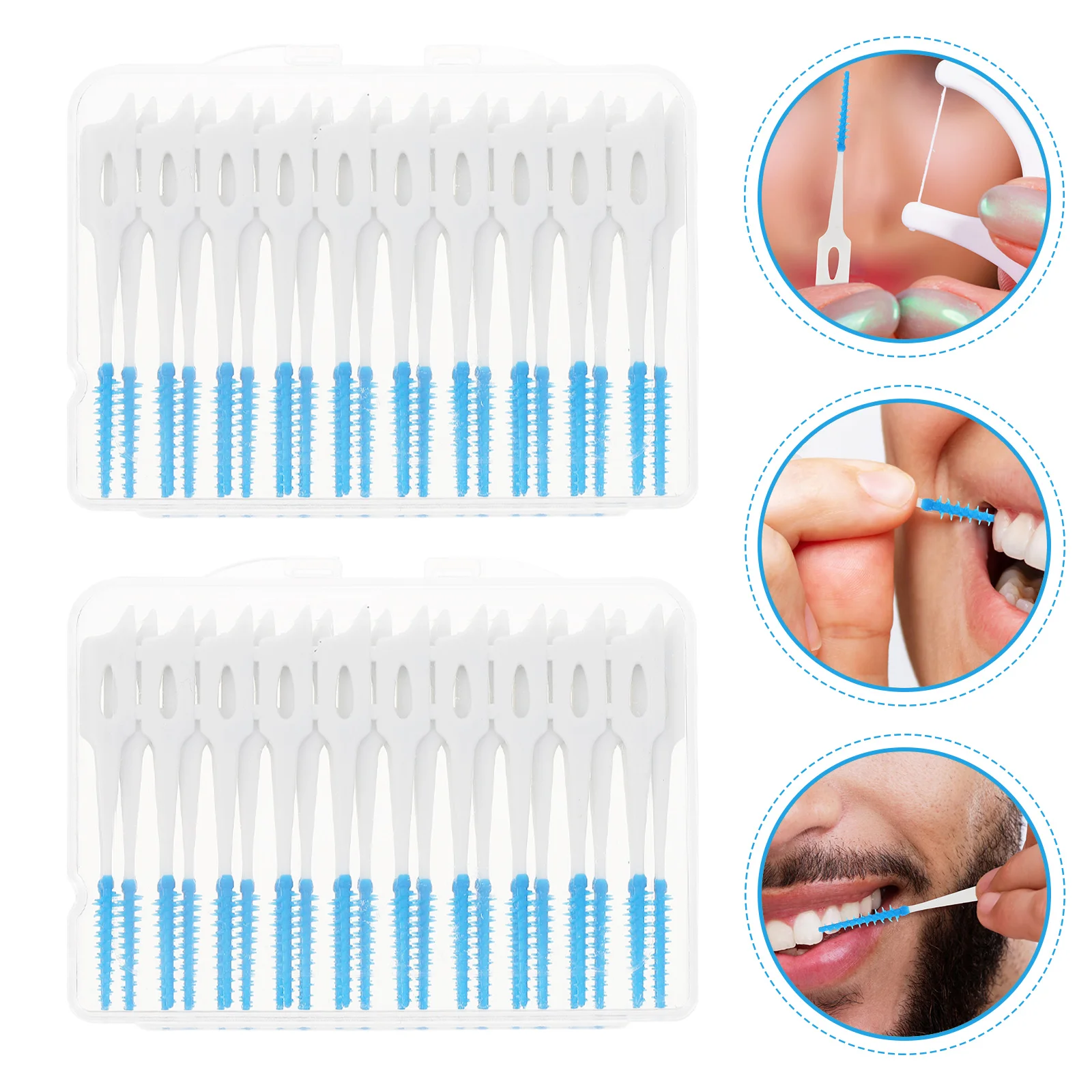 

80 Pcs Gum Interdental Brush Floss Pick Dispenser Toothpick Cleaning Tools Food Grade Pp Cleaner