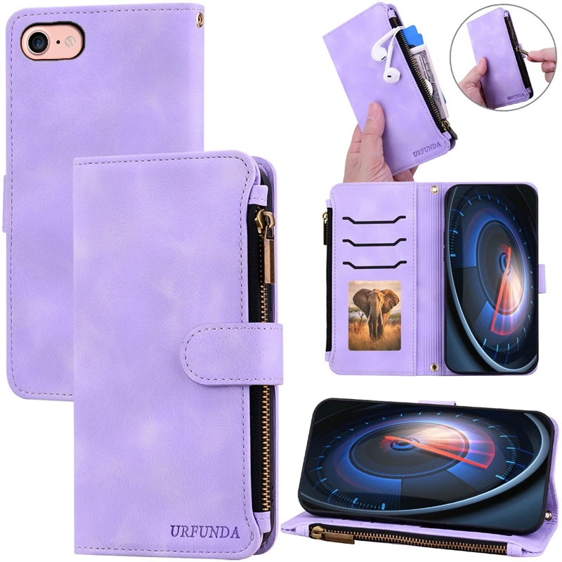 Luxury Leather Flip Wallet Phone Case - Elegant Protective Cover with Card Slots